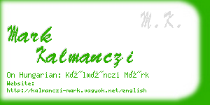 mark kalmanczi business card